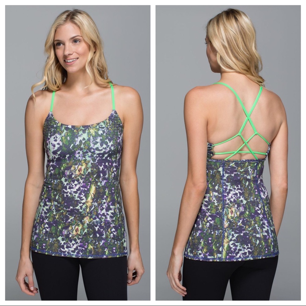 Lululemon Tropical Floral Dancing Warrior Tank Top